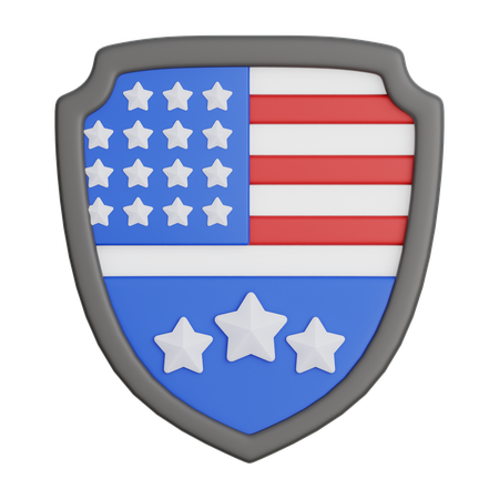 American Shield  3D Icon