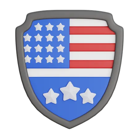 American Shield  3D Icon