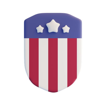 American Shield  3D Icon