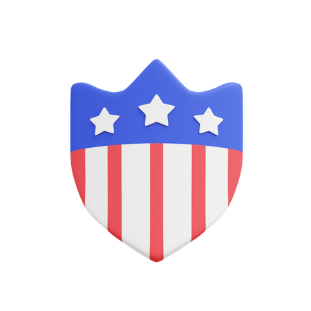 American Shield 3D Illustration