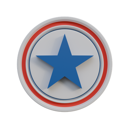 American Star Emblem  3D Icon