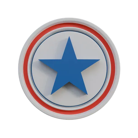 American Star Emblem  3D Icon