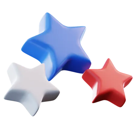 3 D Illustration American Stars 3D Icon