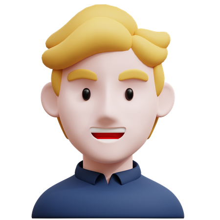 American White Guy  3D Icon