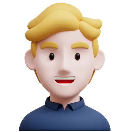 American White Guy  3D Icon