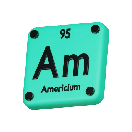 Americium Element 3 D Icon 3D Icon