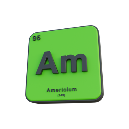 Americium  3D Illustration