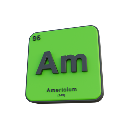 Americium  3D Illustration