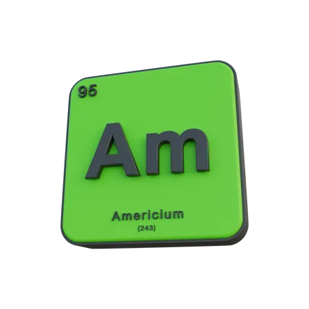 Americium  3D Illustration