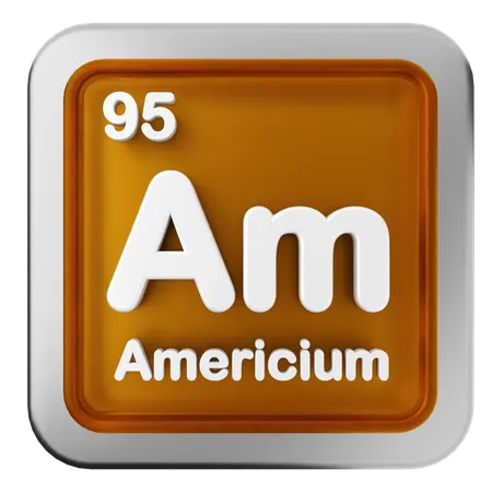 Americium-Periodensystem  3D Icon