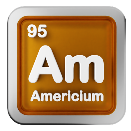 Americium Periodic Table  3D Icon