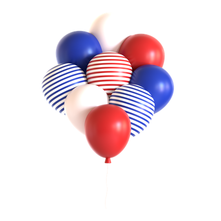 Amerika-Ballons  3D Icon