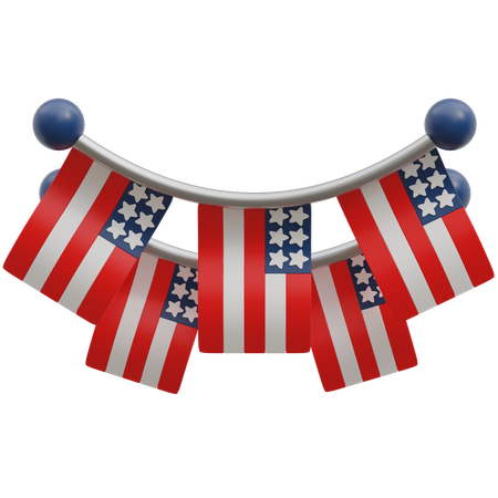 Amerika-Banner  3D Icon