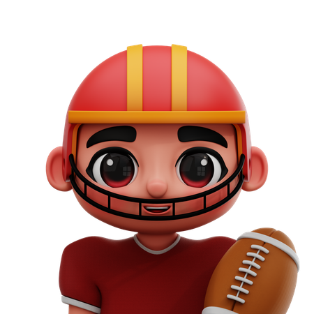 Amerika Footballspieler  3D Icon