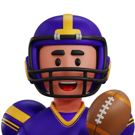 Amerika Footballspieler  3D Icon