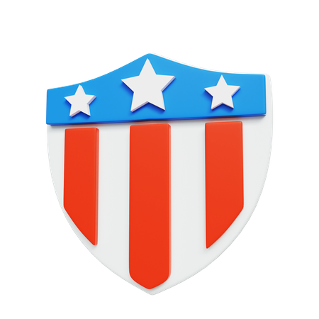 Amerika Schild  3D Icon