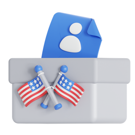 Amerikanische Demokratie  3D Icon