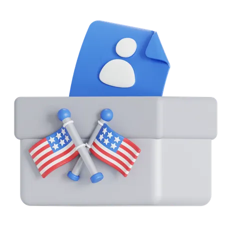 Amerikanische Demokratie  3D Icon