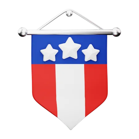 Amerikanische Flagge Ornament  3D Icon