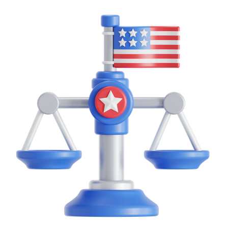 Amerikanische Justiz  3D Icon