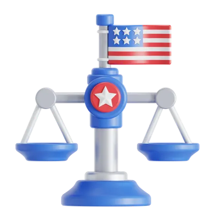 Amerikanische Justiz  3D Icon