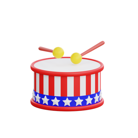 Amerikanische Trommel  3D Icon