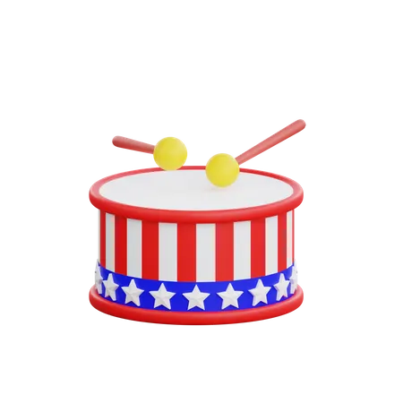 Amerikanische Trommel  3D Icon