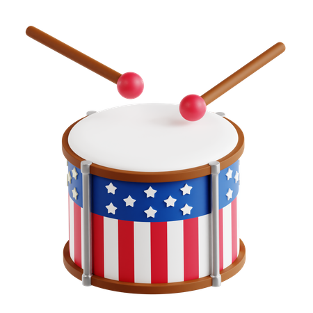 Amerikanische Trommel  3D Icon