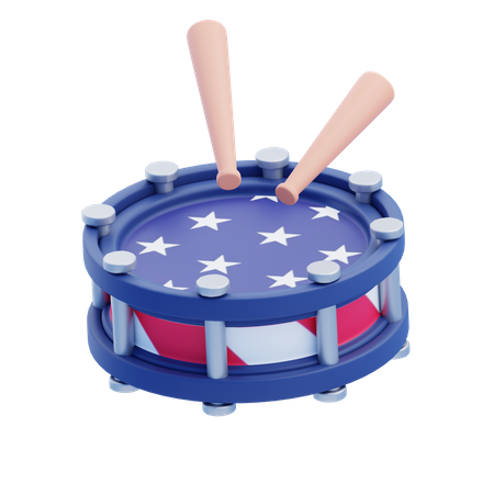 Amerikanische Trommel  3D Icon