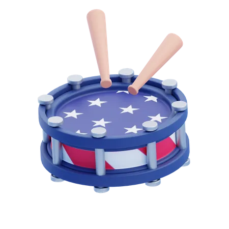 Amerikanische Trommel  3D Icon