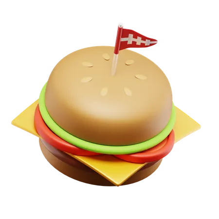 Amerikanischer Burger  3D Icon