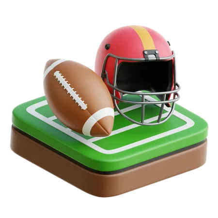 Amerikanischer Fußball  3D Icon