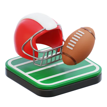 Amerikanischer Fußball  3D Icon