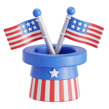 Amerikanischer Hut  3D Icon