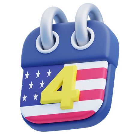 Amerikanischer Unabhängigkeitstag  3D Icon