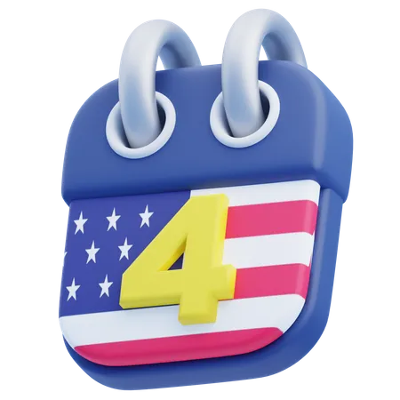 Amerikanischer Unabhängigkeitstag  3D Icon