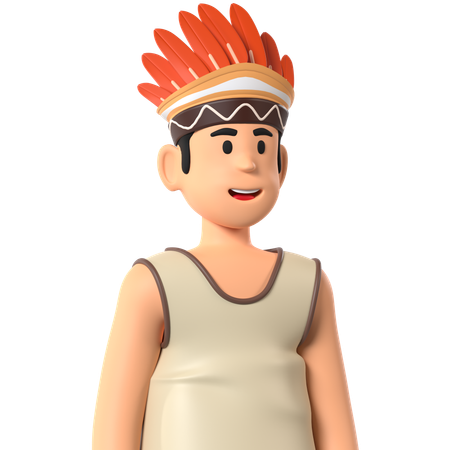 Amerikanischer Ureinwohner  3D Icon