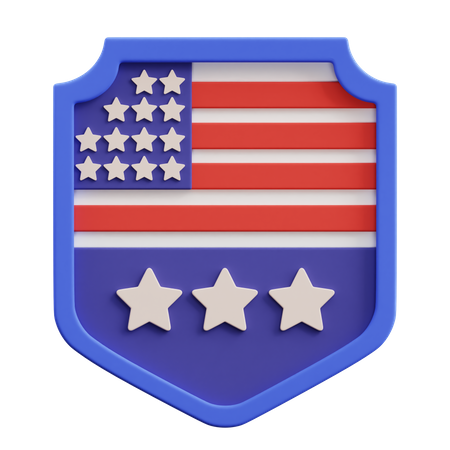 Amerikanischer Schild  3D Icon