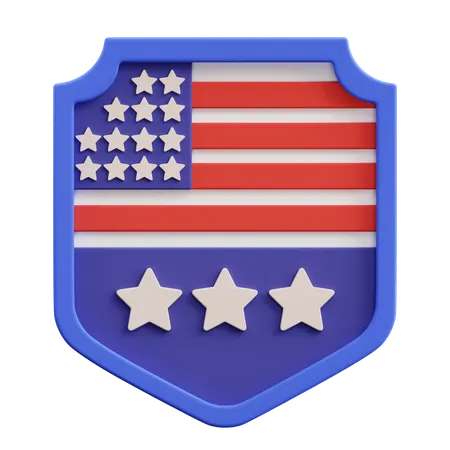 Amerikanischer Schild  3D Icon