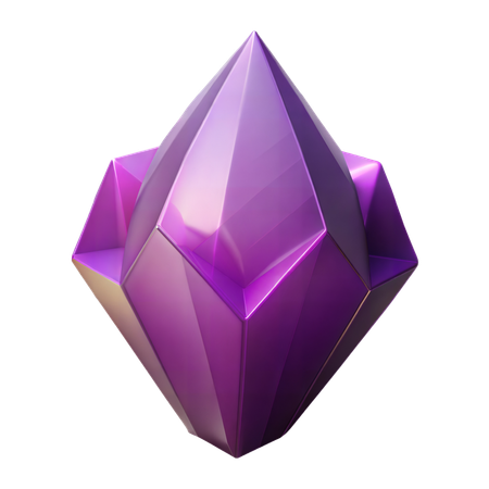 Amethyst Edelstein  3D Icon