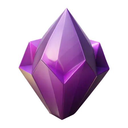 Amethyst Edelstein  3D Icon