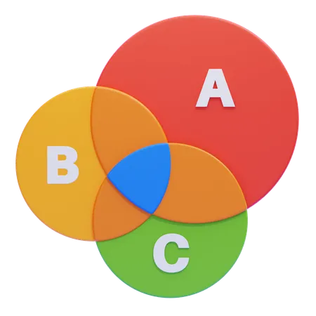 Diagrama de Venn  3D Icon