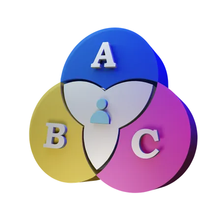 Diagrama de Venn  3D Icon