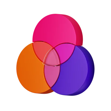 Diagrama de Venn  3D Icon