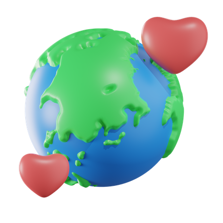 Amo a terra  3D Icon