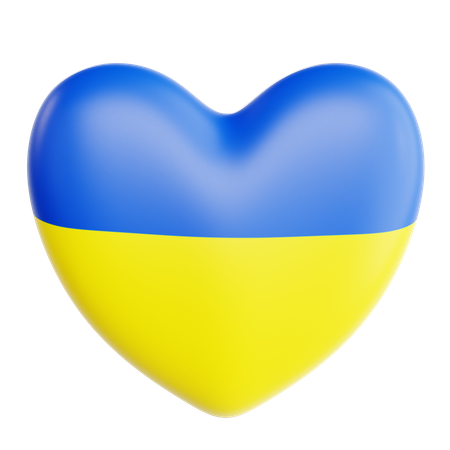 Amo a Ucrânia  3D Icon