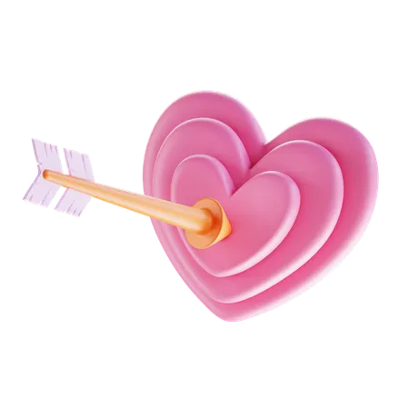 Alvo de amor  3D Icon