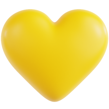 Amor amarillo  3D Icon