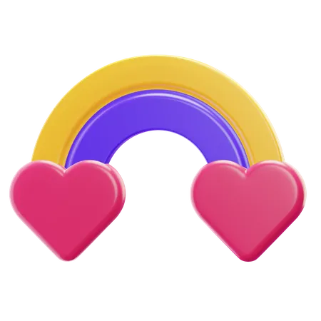 Amor arcoiris  3D Icon