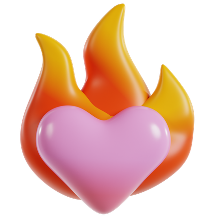 Pasión de amor ardiente  3D Icon